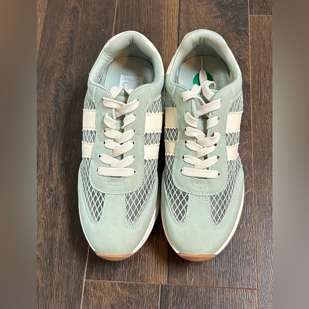 DV by Dolce Vita Sage Green and Cream Athletic Sneakers - Picture 4 of 11